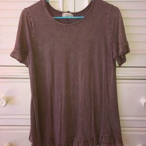 Darkish Red Acid Wash Shirt